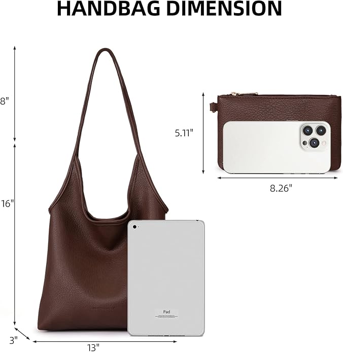 Montana West Oversized Slouchy Tote bag + Top Purse